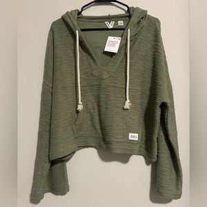 New! Roxy Sage Green Women's Pullover Hoodie NWT SMALL surfercore coastal oil